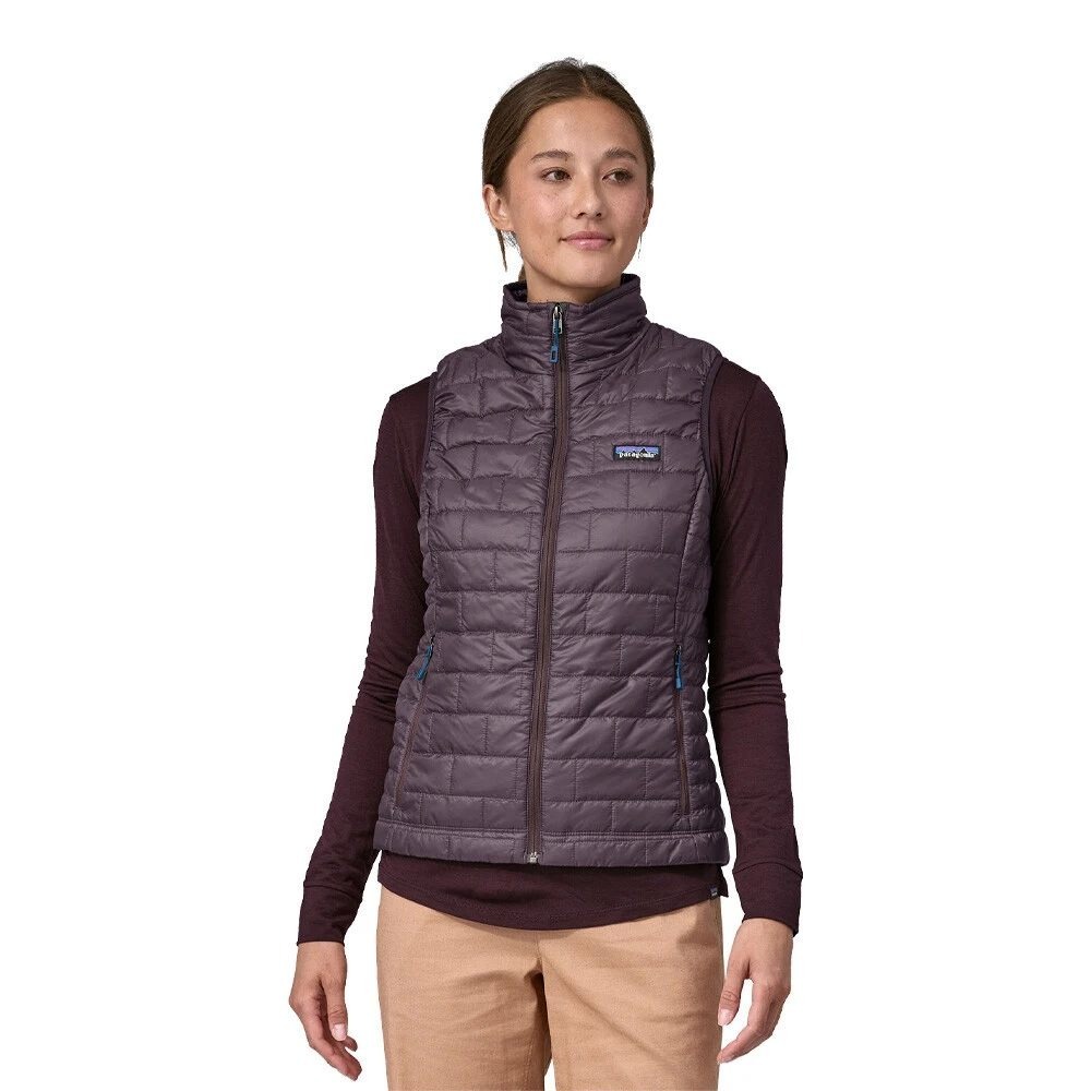 Patagonia Nano Puff Vest Womens XXL Purple Quilted Insulated Full Zip Puffer - Picture 2 of 11